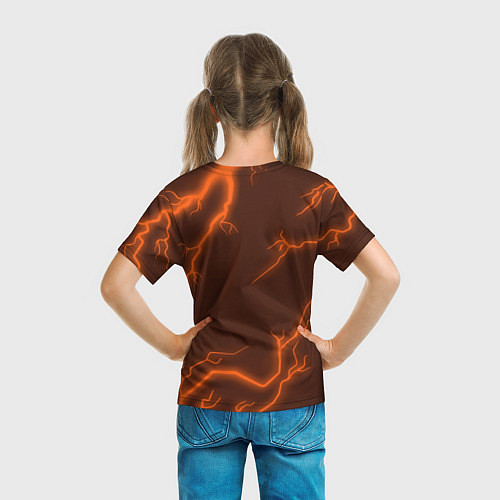 Детская футболка FNAF - ФРЕДДИ - Молнии / 3D-принт – фото 6