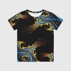 Футболка детская Огненные фракталы 3d, цвет: 3D-принт