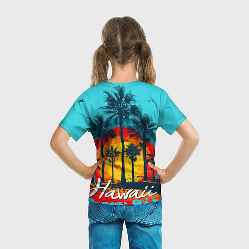 Детская футболка Hawaii Солнце, Пальмы / 3D-принт – фото 6