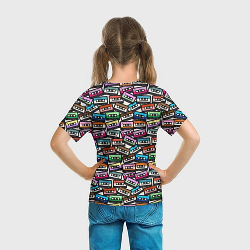 Детская футболка Ретро Музыка Аудиокассеты / 3D-принт – фото 6