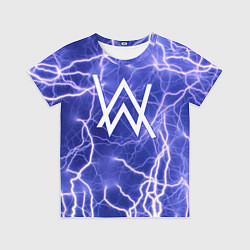 Футболка детская Alan Walker молнии, цвет: 3D-принт