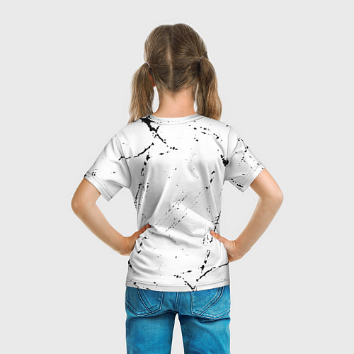 Детская футболка РОССИЙСКАЯ ИМПЕРИЯ - ГЕРБ Потертости / 3D-принт – фото 6