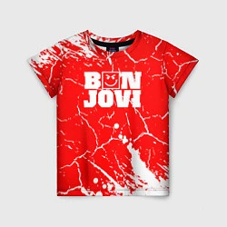 Футболка детская Bon jovi Трещины, цвет: 3D-принт