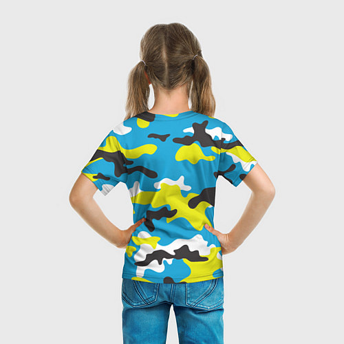 Детская футболка Brawl Stars Камуфляж Небесно-Синий / 3D-принт – фото 6
