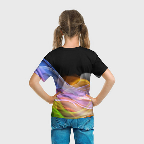 Детская футболка Цветной дым Color pattern / 3D-принт – фото 6
