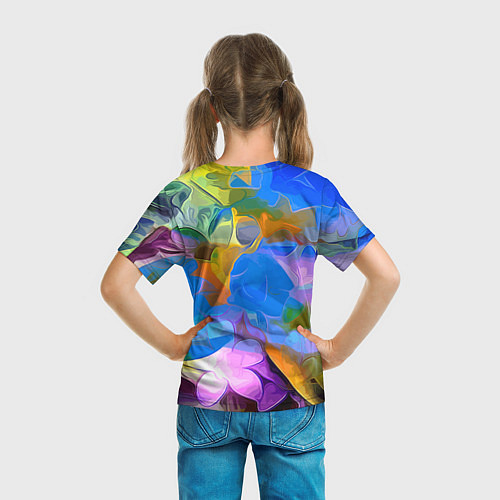 Детская футболка Цветочный узор Summer / 3D-принт – фото 6