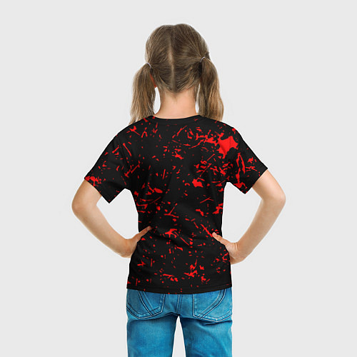 Детская футболка Red Hot Chili Peppers, лого / 3D-принт – фото 6