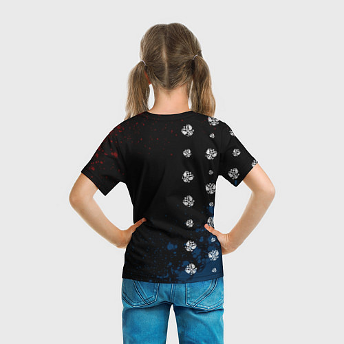 Детская футболка РОССИЯ - ГЕРБ Брызги 9 / 3D-принт – фото 6