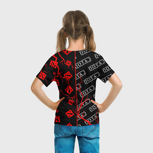 Детская футболка DOTA 2 Молнии Паттерны / 3D-принт – фото 6
