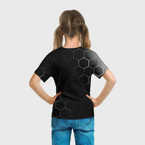 Детская футболка DAEWOO Соты / 3D-принт – фото 6