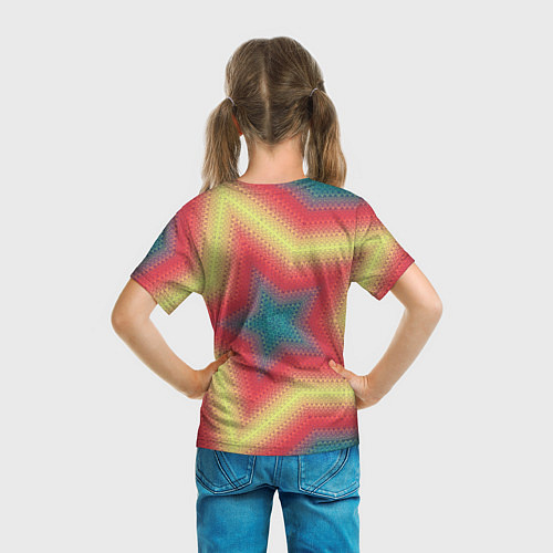 Детская футболка Звездный современный узор / 3D-принт – фото 6