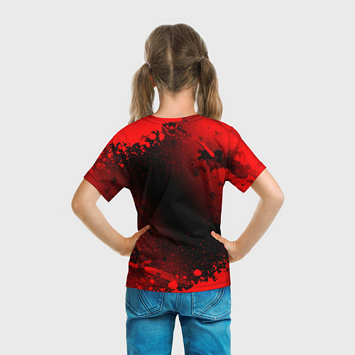 Детская футболка Eat Sleep Counter Strike Repeat Брызги / 3D-принт – фото 6