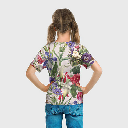 Детская футболка Цветы Распускающиеся / 3D-принт – фото 6