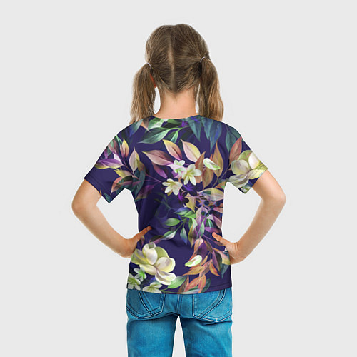 Детская футболка Цветы Красочный Букет / 3D-принт – фото 6