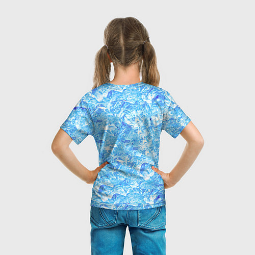 Детская футболка Сапфировые Кубики Льда / 3D-принт – фото 6