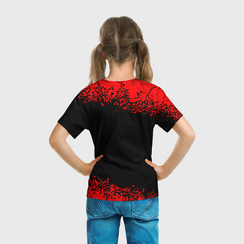 Детская футболка Eat Sleep Warhammer Repeat - Спрей / 3D-принт – фото 6