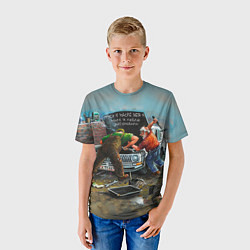 Футболка детская Руки в масле, шея в мыле, цвет: 3D-принт — фото 2