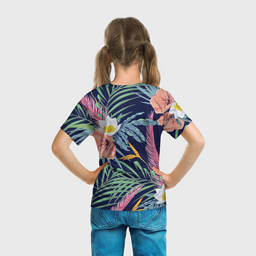 Детская футболка Цветы Гибискусы / 3D-принт – фото 6