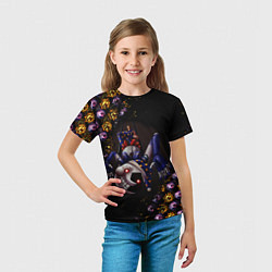 Футболка детская Five Nights at Freddys: Security Breach Луна патте, цвет: 3D-принт — фото 2