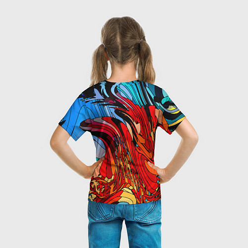 Детская футболка Abstract color pattern Fashion 2022 / 3D-принт – фото 6