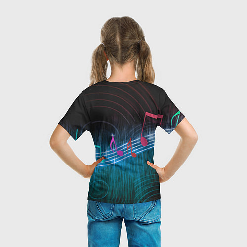 Детская футболка Виниловый паттерн / 3D-принт – фото 6