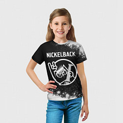 Футболка детская Nickelback КОТ Брызги, цвет: 3D-принт — фото 2