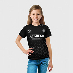 Футболка детская AC Milan Форма Champions, цвет: 3D-принт — фото 2
