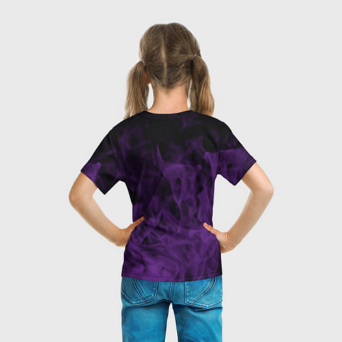 Детская футболка Lakers 24 фиолетовое пламя / 3D-принт – фото 6