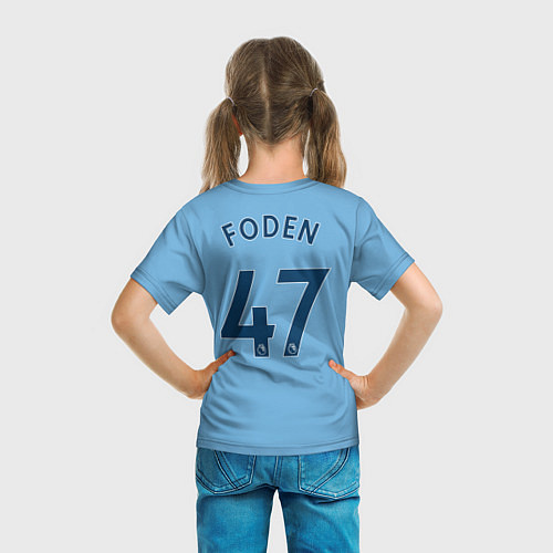 Детская футболка Manchester City ФОДЕН Домашняя форма 2223 / 3D-принт – фото 6