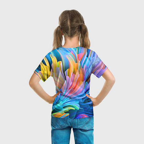 Детская футболка Красочный абстрактный паттерн Лето Colorful Abstra / 3D-принт – фото 6