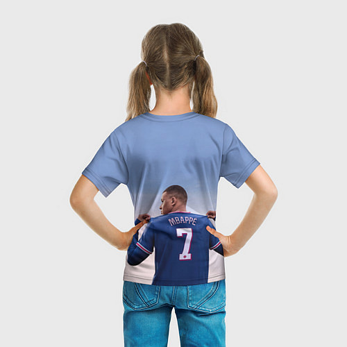 Детская футболка Футболист Килиан Мбаппе / 3D-принт – фото 6