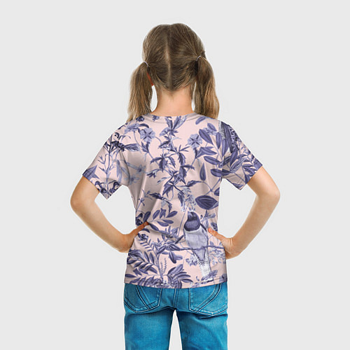 Детская футболка Цветы Флизелиновые Тропики / 3D-принт – фото 6