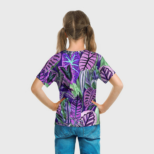 Детская футболка Цветы Яркие Тропики / 3D-принт – фото 6