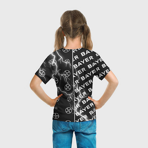 Детская футболка BAYER - Молнии Паттерны / 3D-принт – фото 6