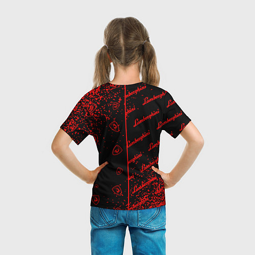 Детская футболка LAMBORGHINI Арт Паттерны / 3D-принт – фото 6