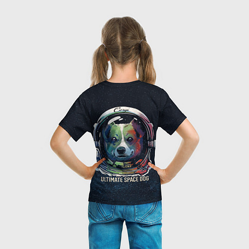Детская футболка Корги Космонавт Corgi Space Dog / 3D-принт – фото 6