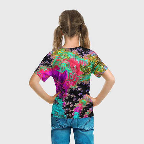 Детская футболка Сюрреалистическая фрактальная композиция Мода Surr / 3D-принт – фото 6