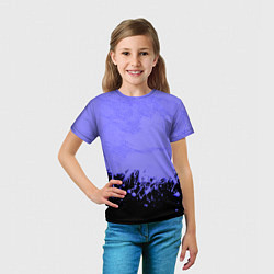 Футболка детская КРАСИВЫЕ НЕОНОВЫЕ БРЫЗГИ КРАСКИ, цвет: 3D-принт — фото 2