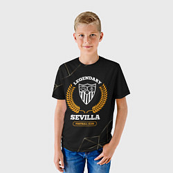 Футболка детская Лого Sevilla и надпись Legendary Football Club на, цвет: 3D-принт — фото 2