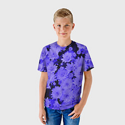 Футболка детская Хризантемы Сhrysanthemums, цвет: 3D-принт — фото 2