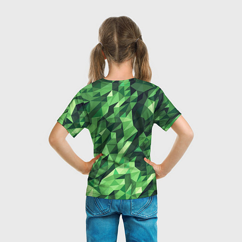 Детская футболка Объёмный полигональный камуфляж / 3D-принт – фото 6