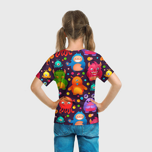 Детская футболка CHARMING MONSTERS / 3D-принт – фото 6