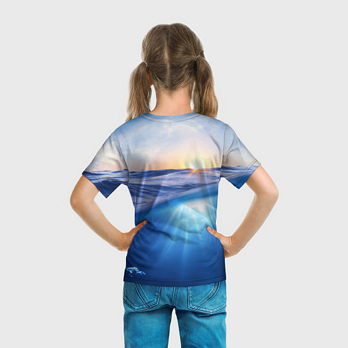 Детская футболка Грань между небом и водой / 3D-принт – фото 6