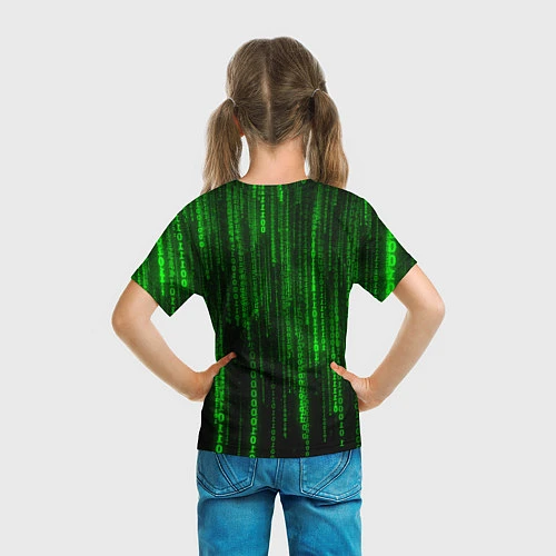 Детская футболка Двоичный код Матрица / 3D-принт – фото 6