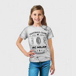 Футболка детская AC Milan Football Club Number 1 Legendary, цвет: 3D-принт — фото 2