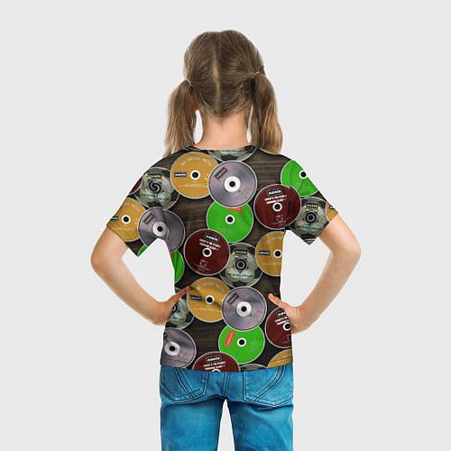 Детская футболка Диски группы OASIS / 3D-принт – фото 6