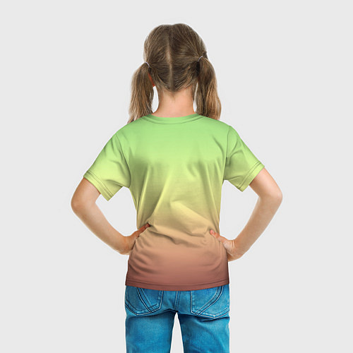 Детская футболка Градиент Фисташки Gradient / 3D-принт – фото 6