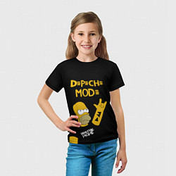 Футболка детская Depeche Mode Гомер Симпсон рокер, цвет: 3D-принт — фото 2