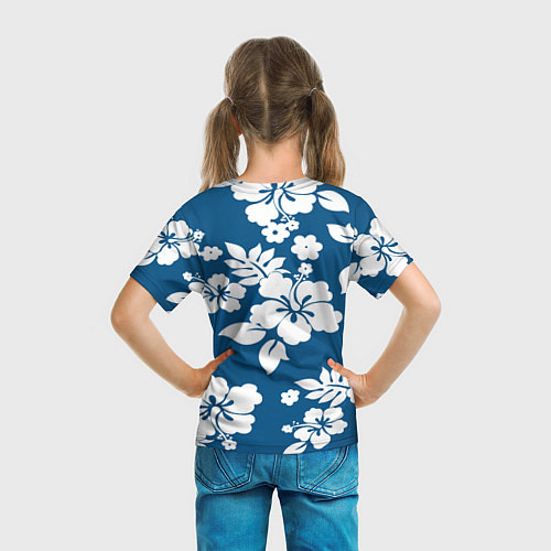 Детская футболка Цветочный паттерн Минимализм / 3D-принт – фото 6