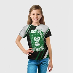 Футболка детская Голова злой гориллы, цвет: 3D-принт — фото 2